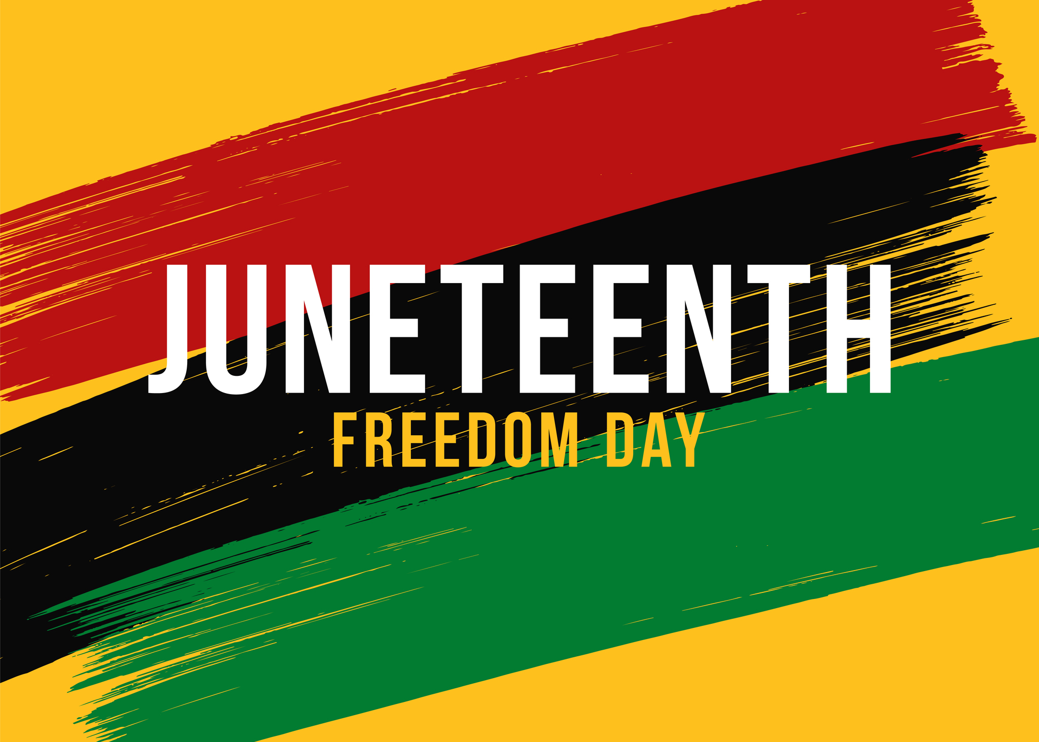 Juneteenth Independence Day Design with Brushes. For advertising, poster, banners, leaflets, card, flyers and background. African-American history and heritage. Freedom or Liberation day. Card, banner, poster, background design. Vector illustration. Stock illustration